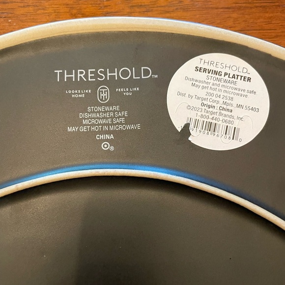 Target Threshold 13” Happy Halloween Matte Stoneware Platter with Gold tools - Picture 6 of 10